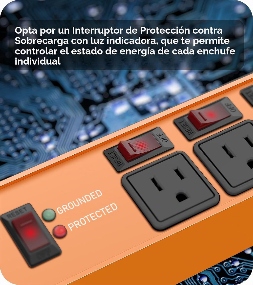 CCCEI Protector de sobretensiones magnético resistente, calibre 12, naranja