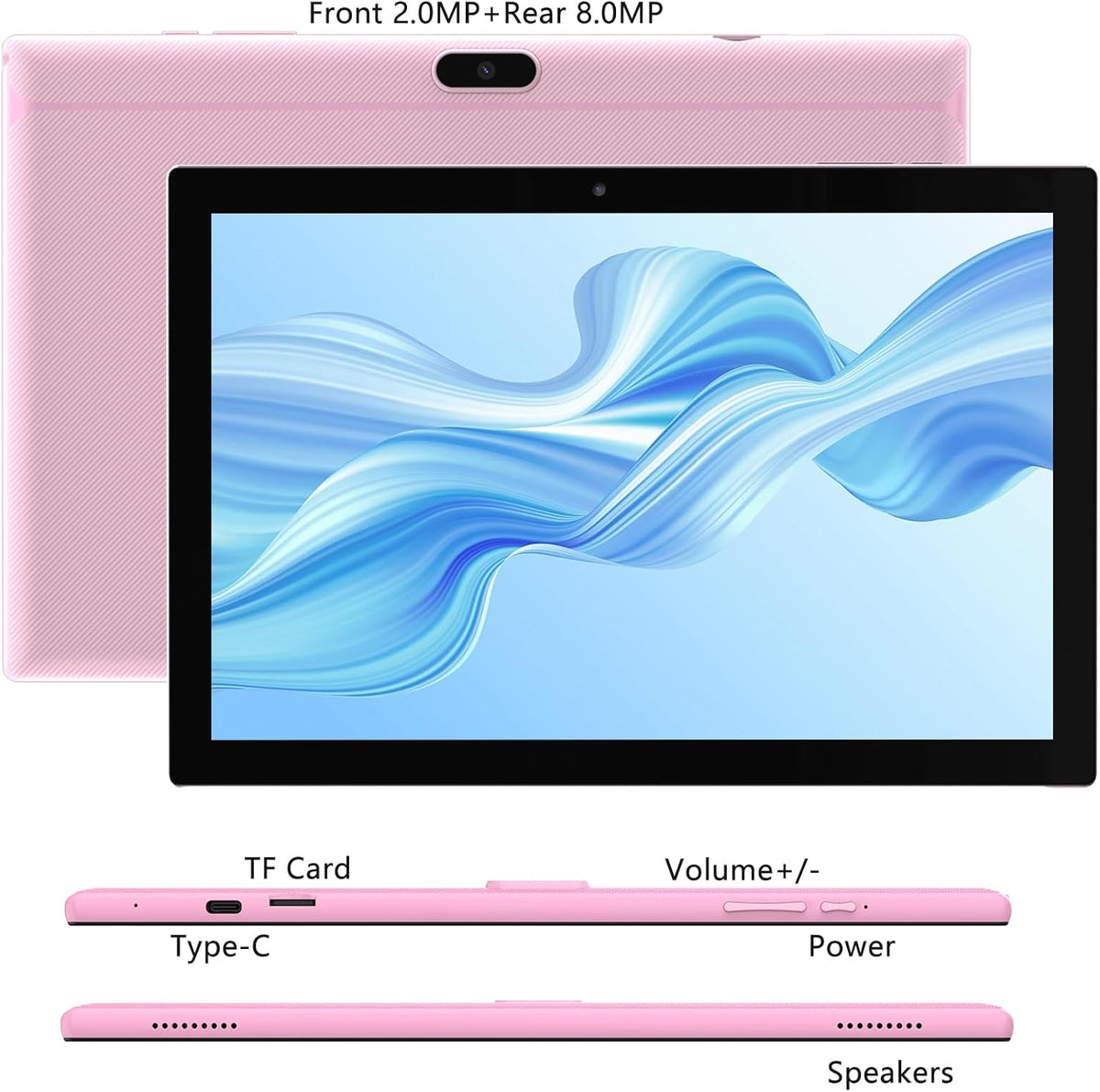 Tablet Android 15 de 10 pulgadas, tabletas 2 en 1 con teclado\/rató...