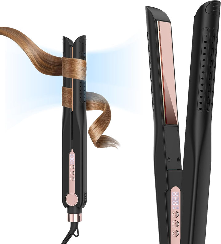 SKIMI Airflow Styler 2.0 - Plancha plana de titanio y rizadora, 96...