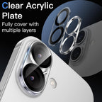 JETech Paquete de protector de lente de cámara y funda iridiscente para iPhone 17