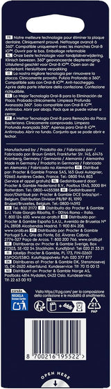 Oral-B Ultimate Clean - Juego de cepillos genuinos negros de repues...