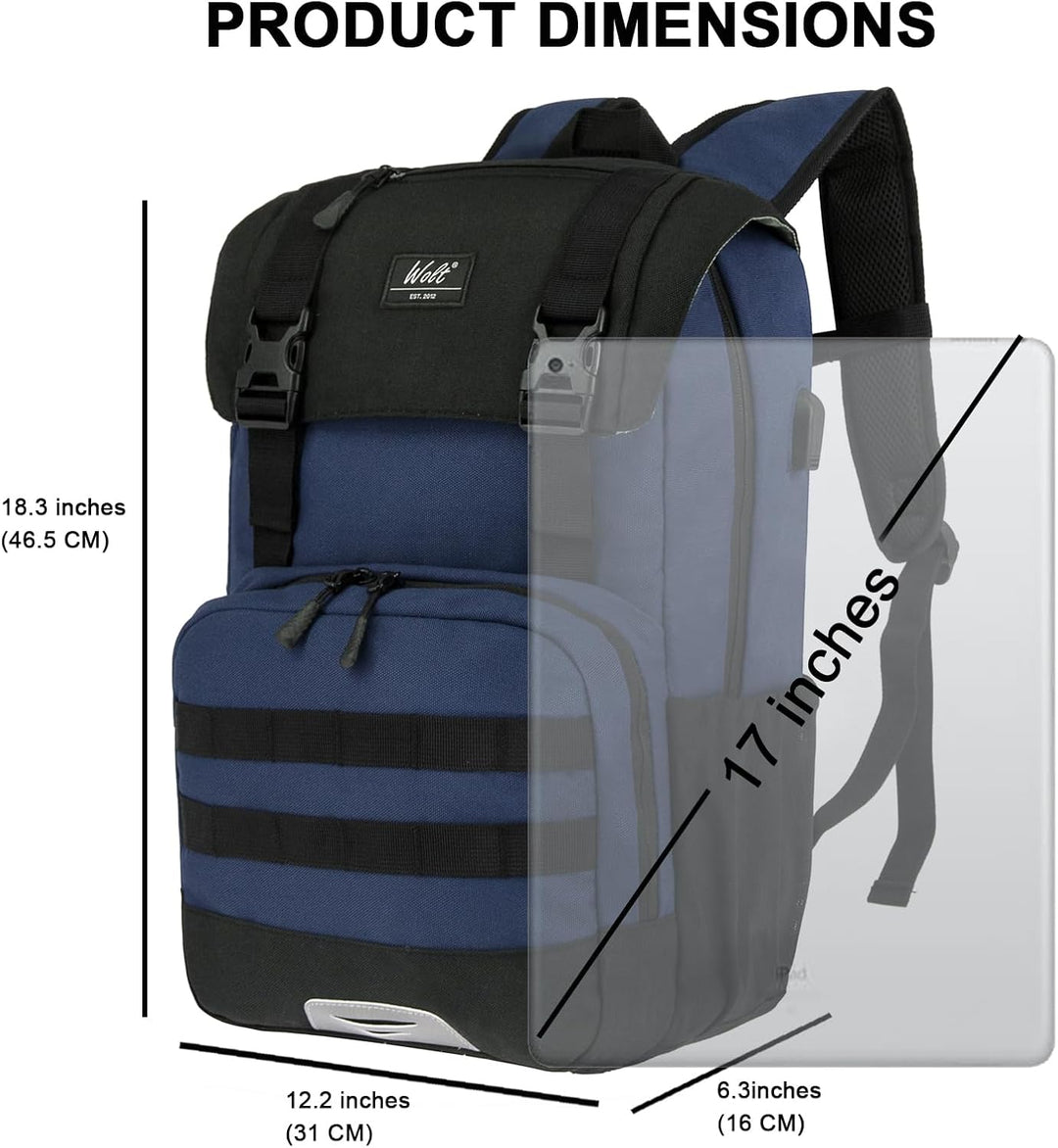 WOLT Mochila para laptop con puerto de carga USB para portátiles de...