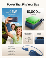 Belkin Banco de energía con cargador portátil de 10000 mAh y 45 W c...