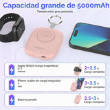 Cargador portátil pequeño de 5000 mAh, cargador inalámbrico iWatch...