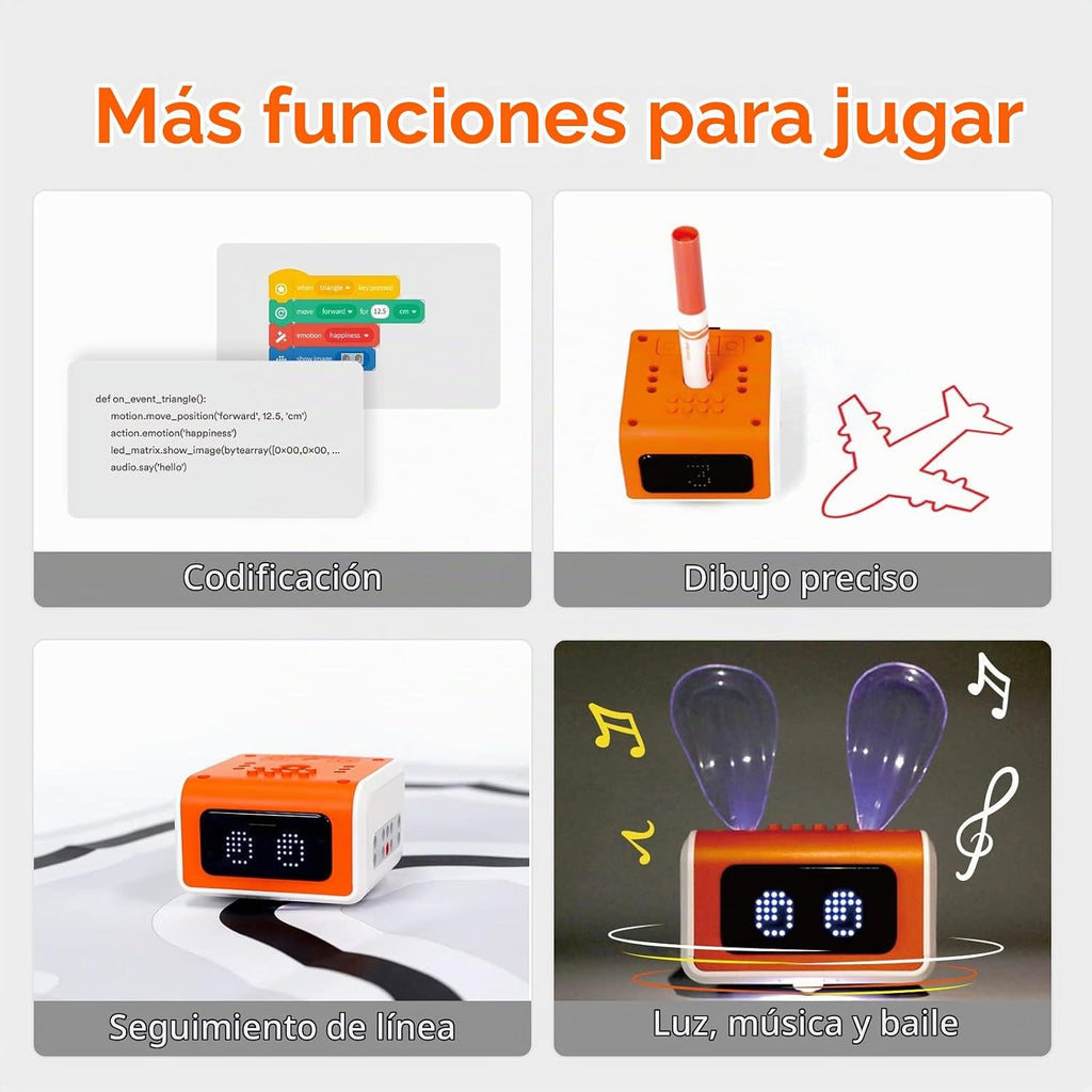 VinciBot Robot de Programación para Niños 8-12, Juguete STEM para Scratch y Python
