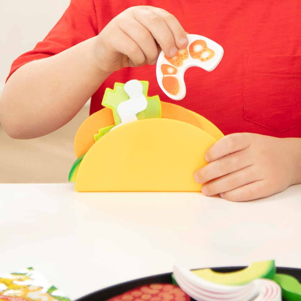 Melissa & Doug Fill & Fold - Juego de tacos y tortillas
