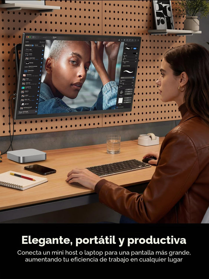 UPERFECT Monitor portátil para juegos de 27", modo dual 4K UHD...