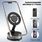 Soporte magnético para teléfono para automóvil con difusor de fragancia, soporte universal giratorio de 360° para teléfono móvil compatible con MagSafe iPhone 17/16/15/14/13/12 y más (gris