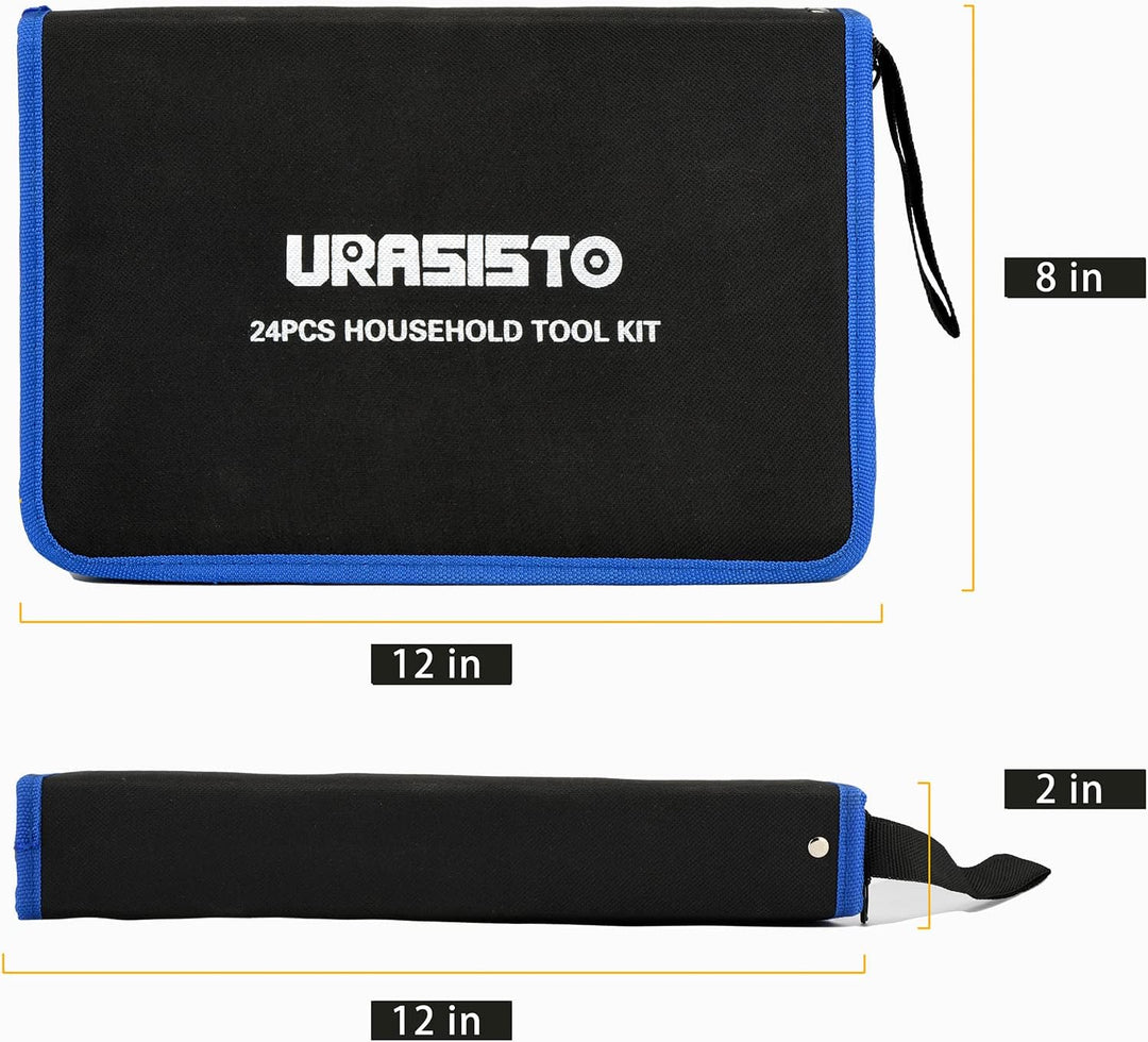 URASISTO Kit de herramientas para el hogar de 24 piezas para hombre...