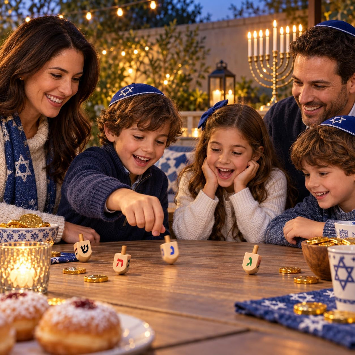 100 Dreidels Hanukkah Draydel de madera natural con transliteración en inglés y 10 tarjetas de instrucciones (idioma español no garantizado)