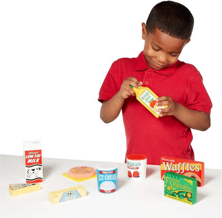 Melissa &amp; Doug, conjunto de alimentos de nevera, Anaranjado | 9...