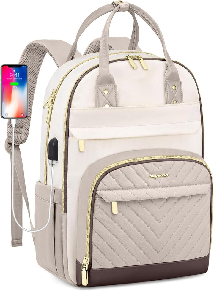 Mochila para laptop para mujer, bolsa de trabajo, mochila de viaje...