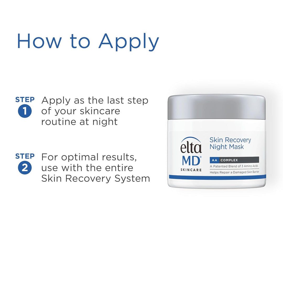 Máscara Facial Nocturna EltaMD Skin Recovery, Crema Hidratante Noct...