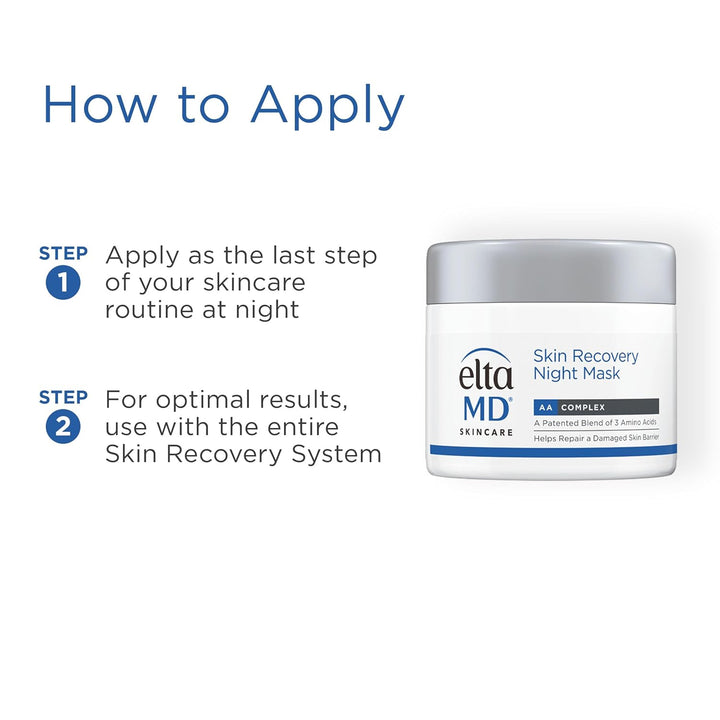 Máscara Facial Nocturna EltaMD Skin Recovery, Crema Hidratante Noct...