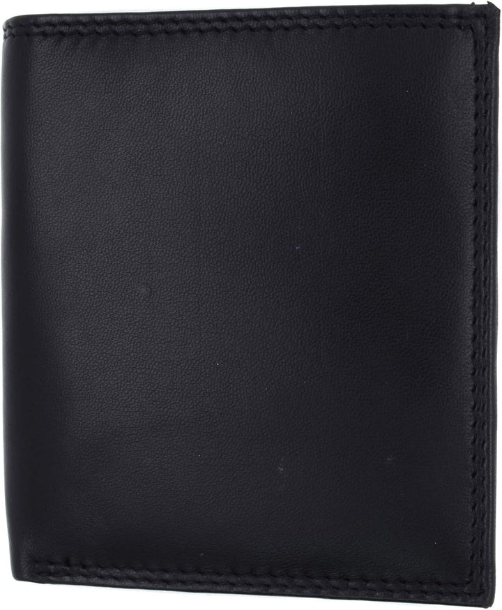Swiss Marshall Cartera europea de piel de cordero con bloqueo RFID...