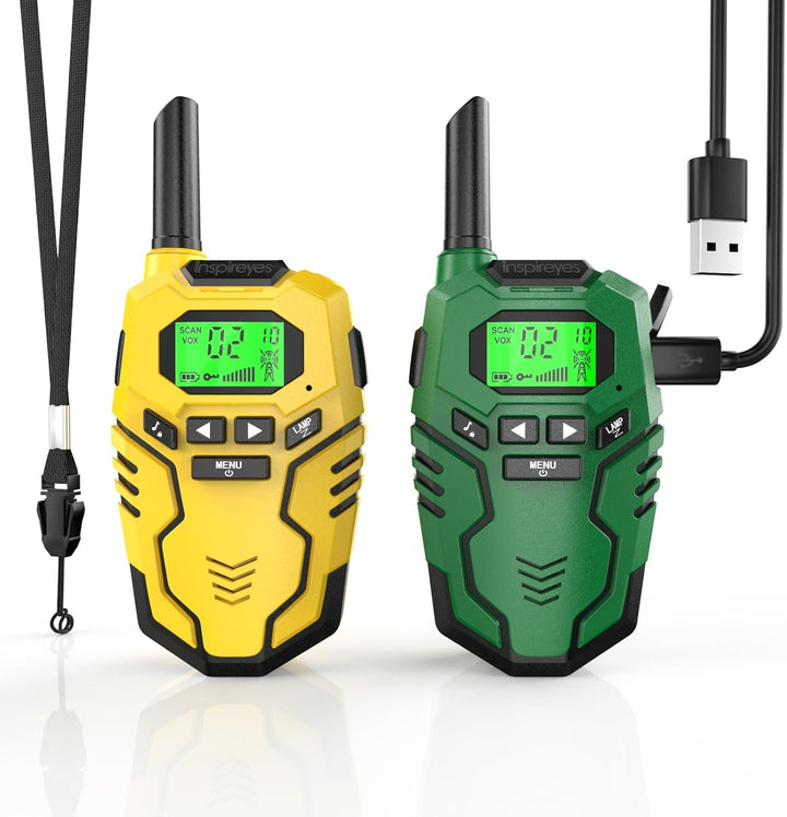Inspireyes Walkie Talkies para niños recargables, radio de dos vías...