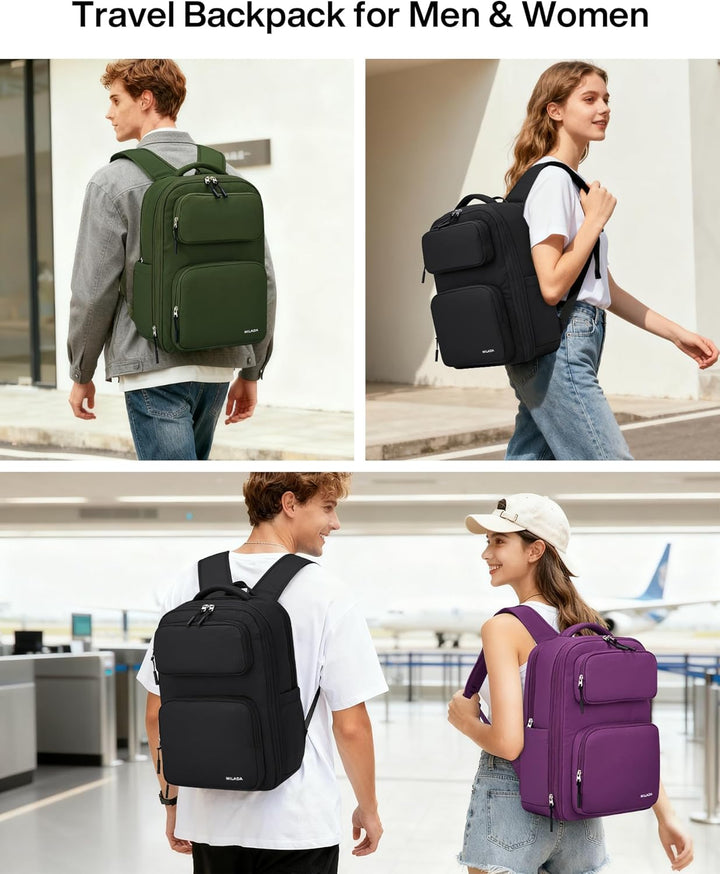 MILADA Mochila de viaje expandible de 28L a 39L, mochila de mano ap...