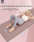 KEEP Esterilla de yoga de 72" x 24", alfombrilla antideslizante TPE de 0.276 in de grosor