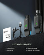 LEKATO Receptor transmisor XLR inalámbrico de 2.4 GHz para micrófono dinámico