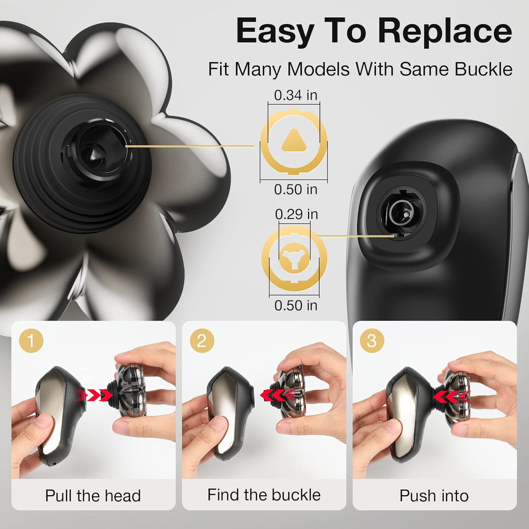 7 cuchillas flotantes de cabezal de afeitado de repuesto