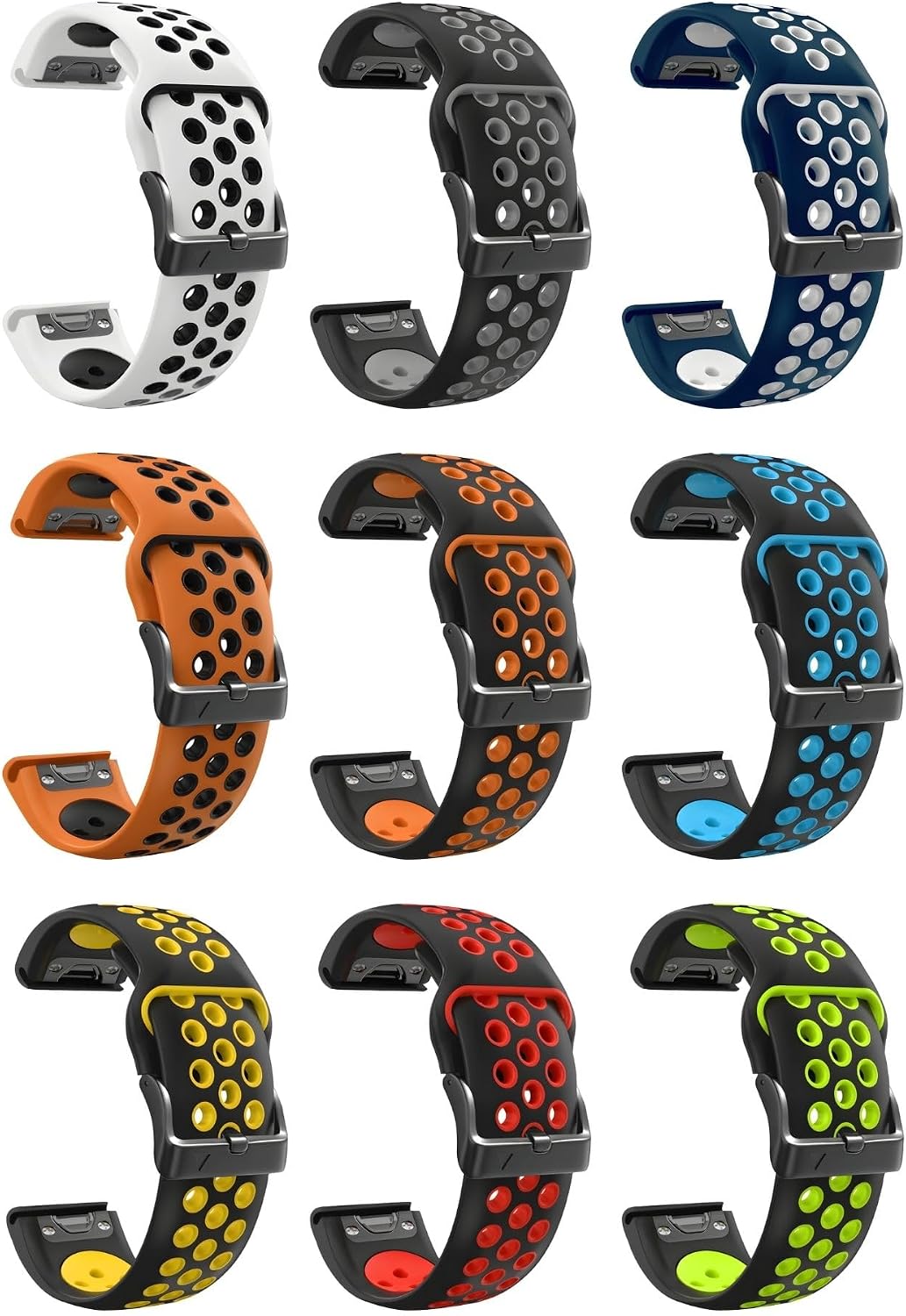 Correa de reloj de 1.024 in para Garmin Fenix 8 2.008 in 5x 6x pro 7x pro zafiro solar, quickfit 26 bandas de reloj para Garmin enduro tactix delta