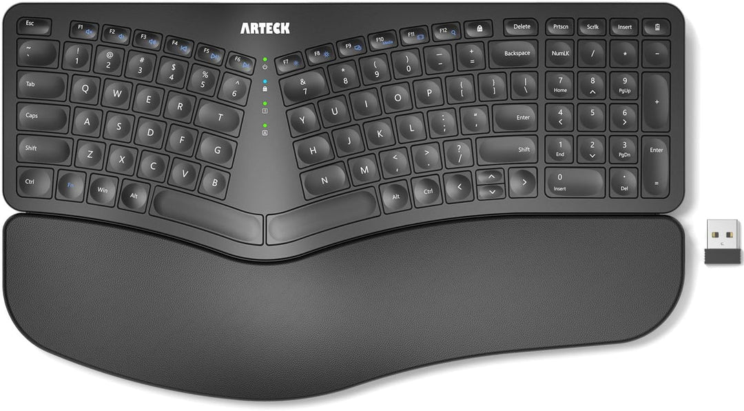 Arteck Teclado ergonómico dividido con reposamuñecas
