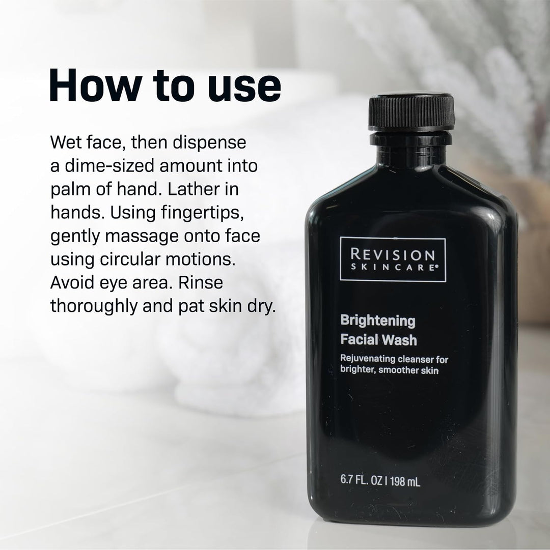 Revision Skincare Brightening Facial Wash, limpiador facial exfolia...