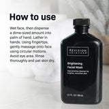 Revision Skincare Brightening Facial Wash, limpiador facial exfolia...