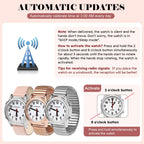 Hearkent El reloj parlante inglés americano atómico habla hora clara y fuerte, la banda elástica de fecha y hora de alarma es el mejor regalo para personas mayores, con discapacidad visual o personas