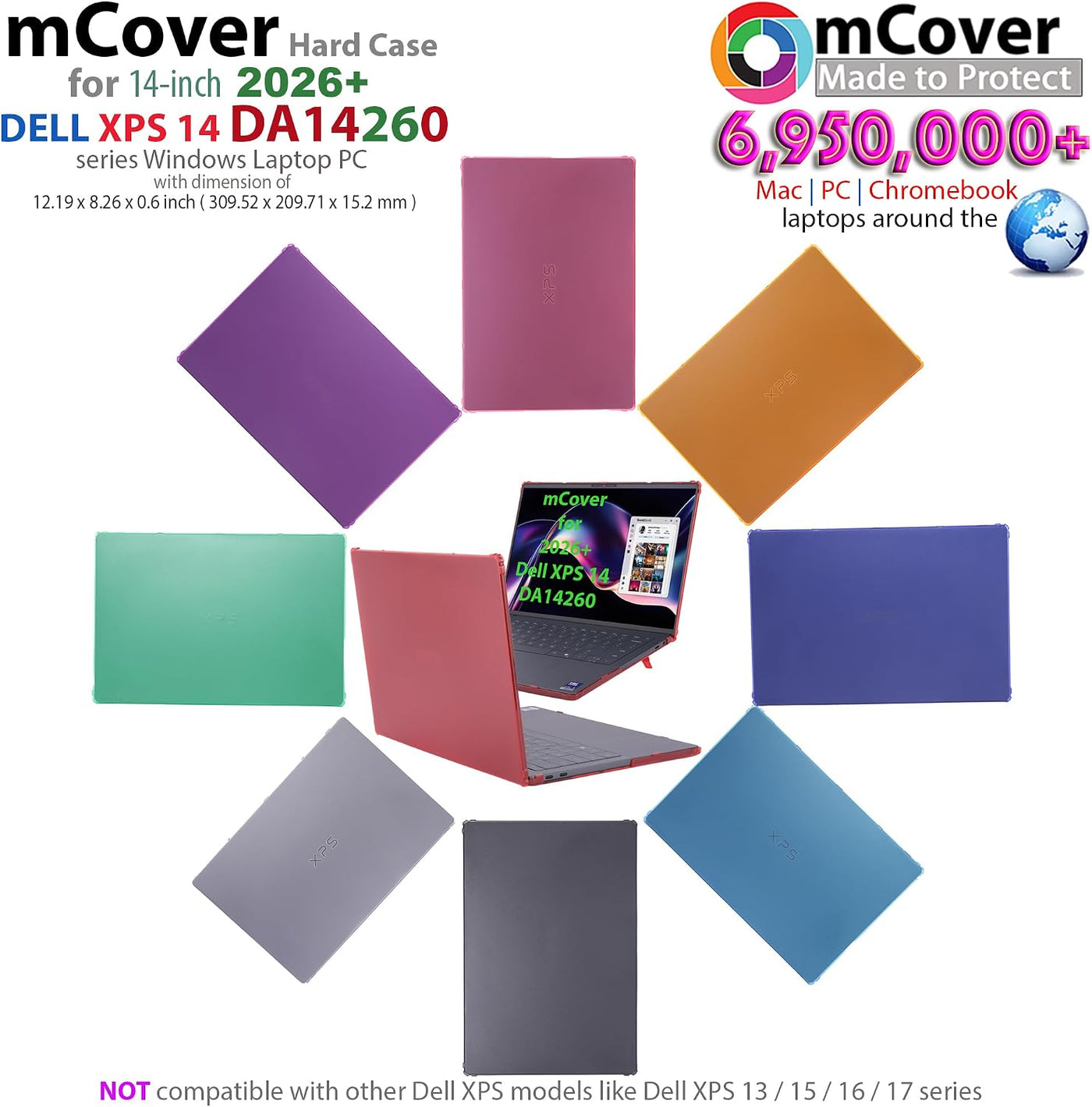 mCover Funda solo compatible con Dell Pro Max 14 MC14250 MC14250 20...