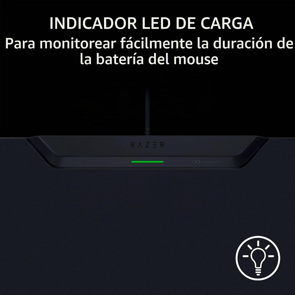 Razer HyperFlux V2 - Alfombrilla y disco de carga inalámbrica para juegos