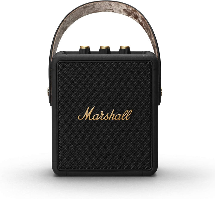 Marshall Stockwell II - Altavoz Bluetooth portátil, negro y latón