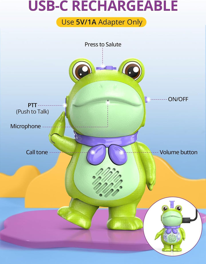 Inspireyes Walkie Talkies para niños pequeños recargables, juguetes...