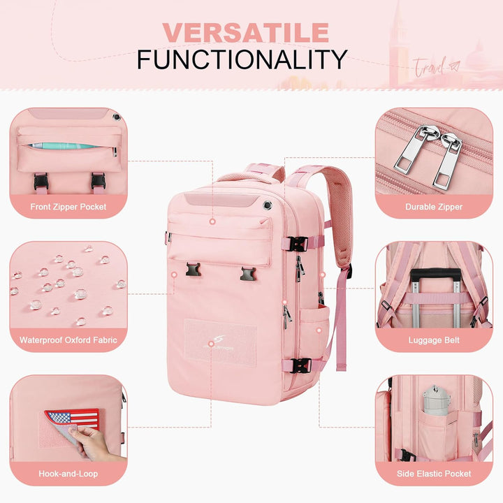Mochila de viaje Maelstrom para mujeres y hombres, mochila para por...