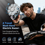 Maquinilla de afeitar eléctrica para hombres, afeitadoras de cabeza...