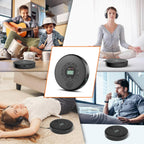 Reproductor de CD portátil con altavoz y auriculares