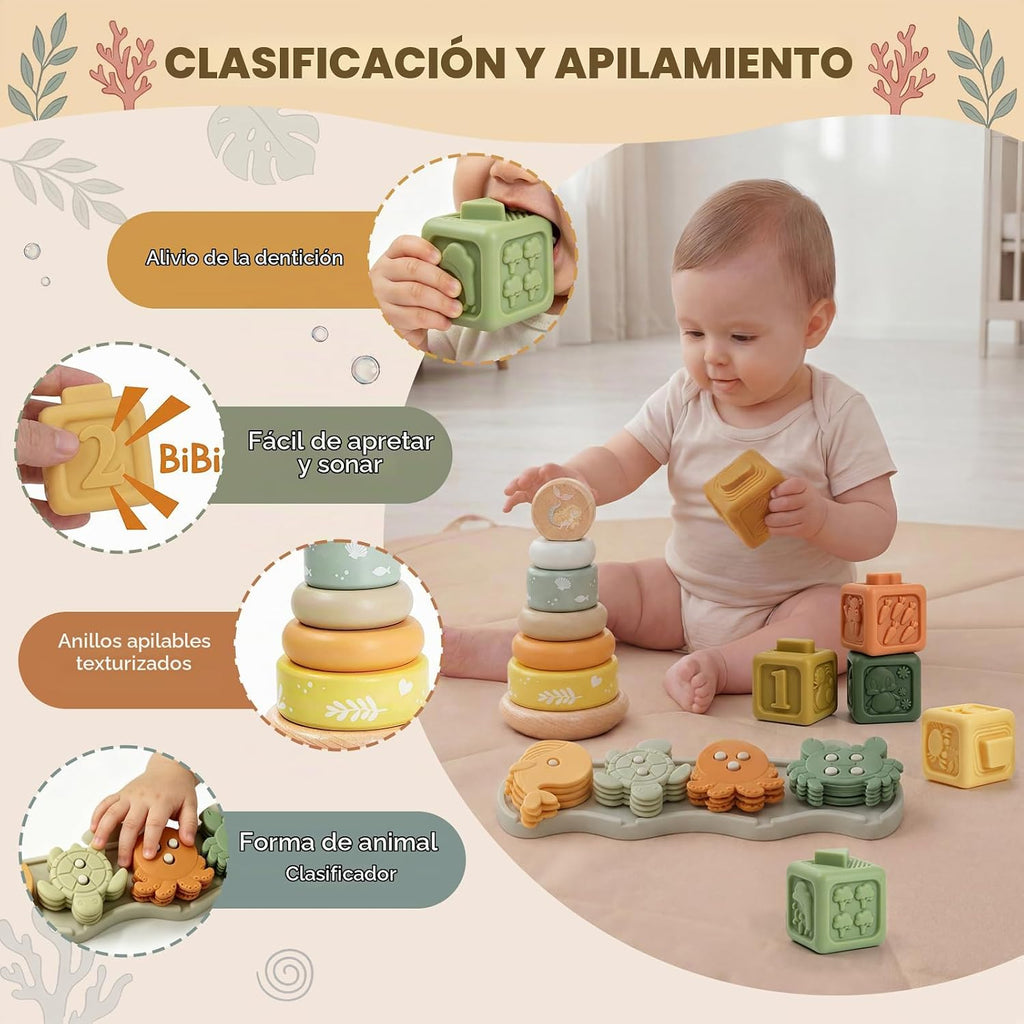 Juguetes para bebés de 6 a 12 meses, juguetes Montessori para niños