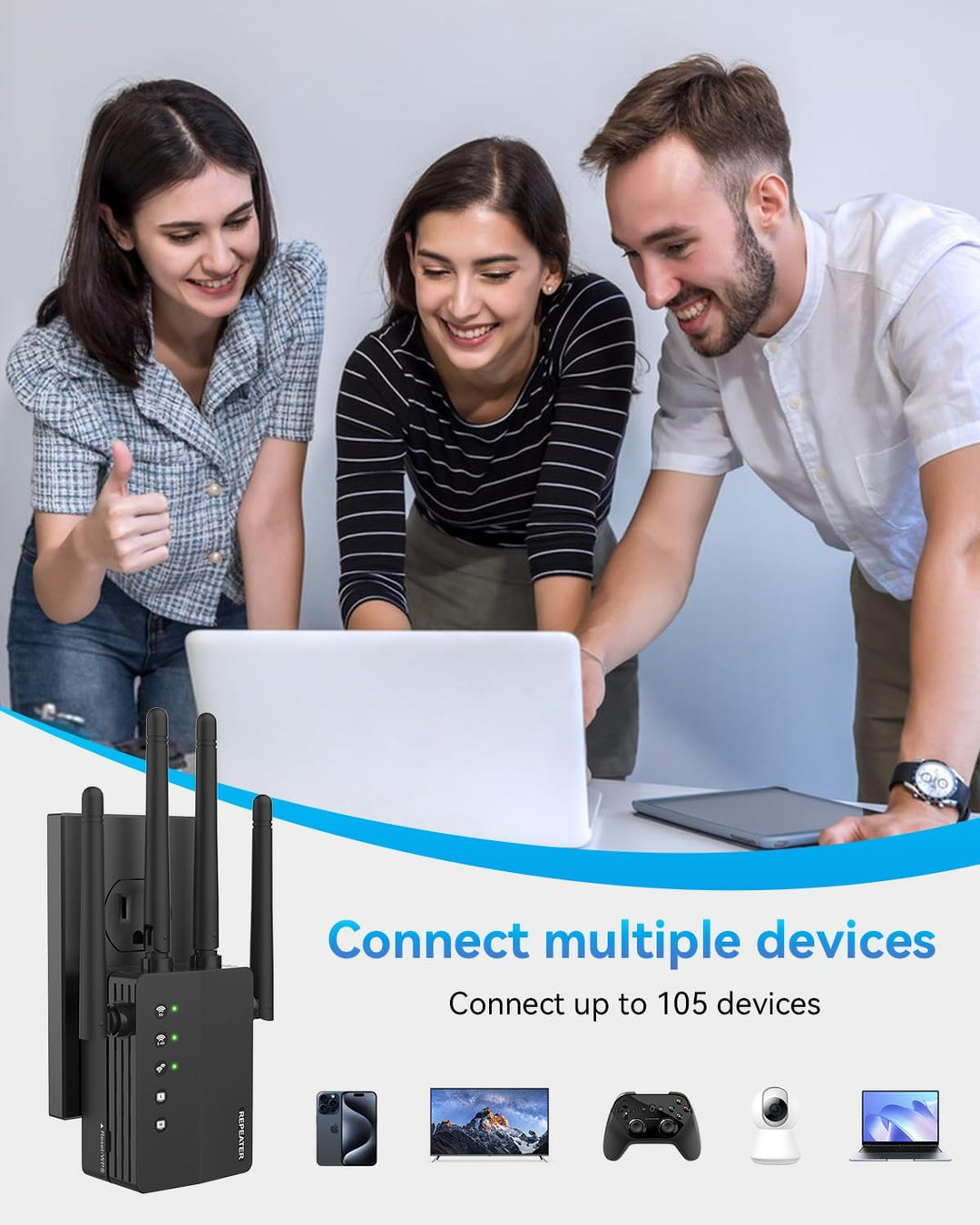 Amplificador de señal WiFi extensor WiFi de doble banda