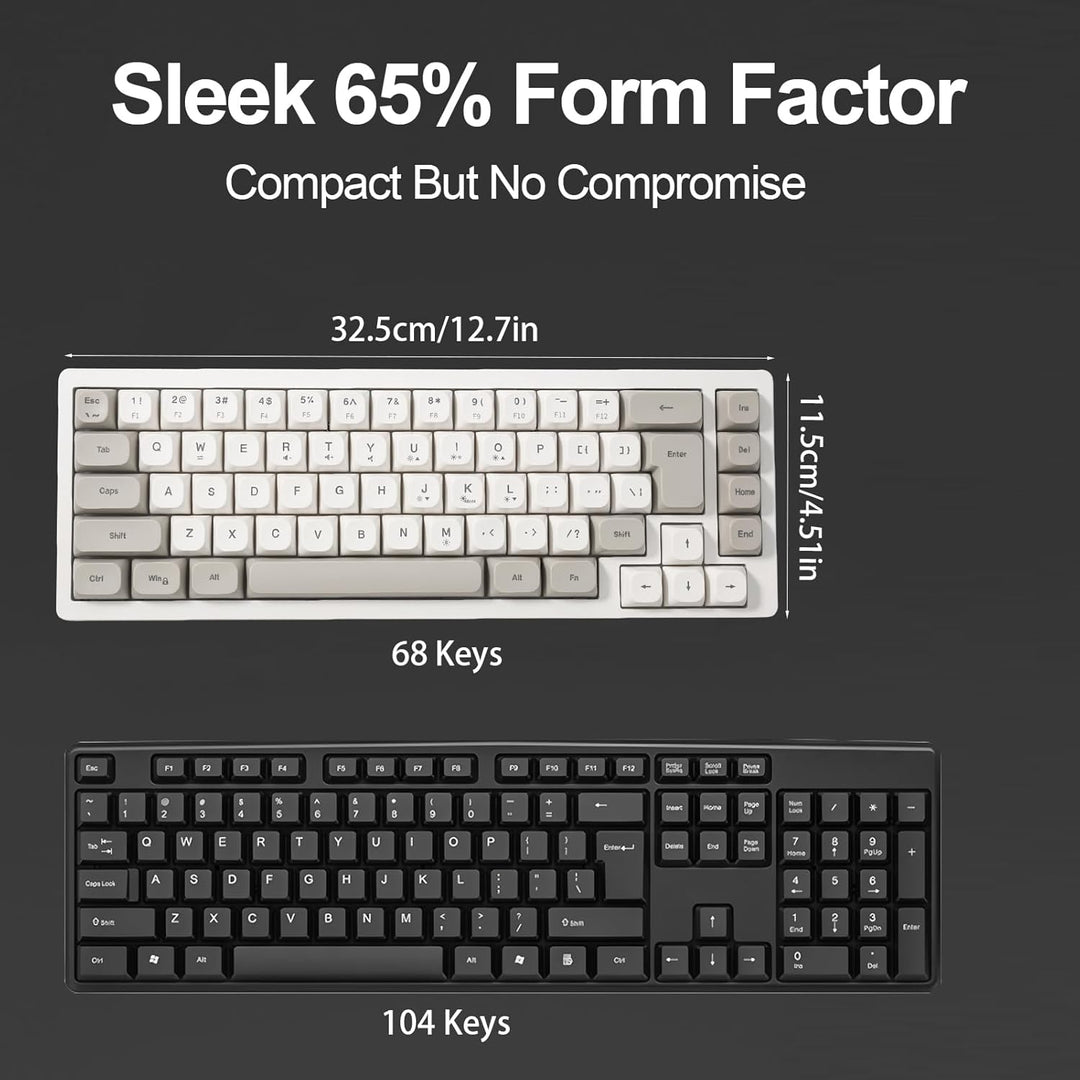 Teclado de memoria para juegos RGB con cable. 65% Mini teclado de c...