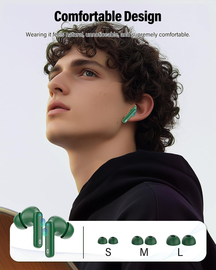 Auriculares inalámbricos Bluetooth con micrófono con cancelación de...
