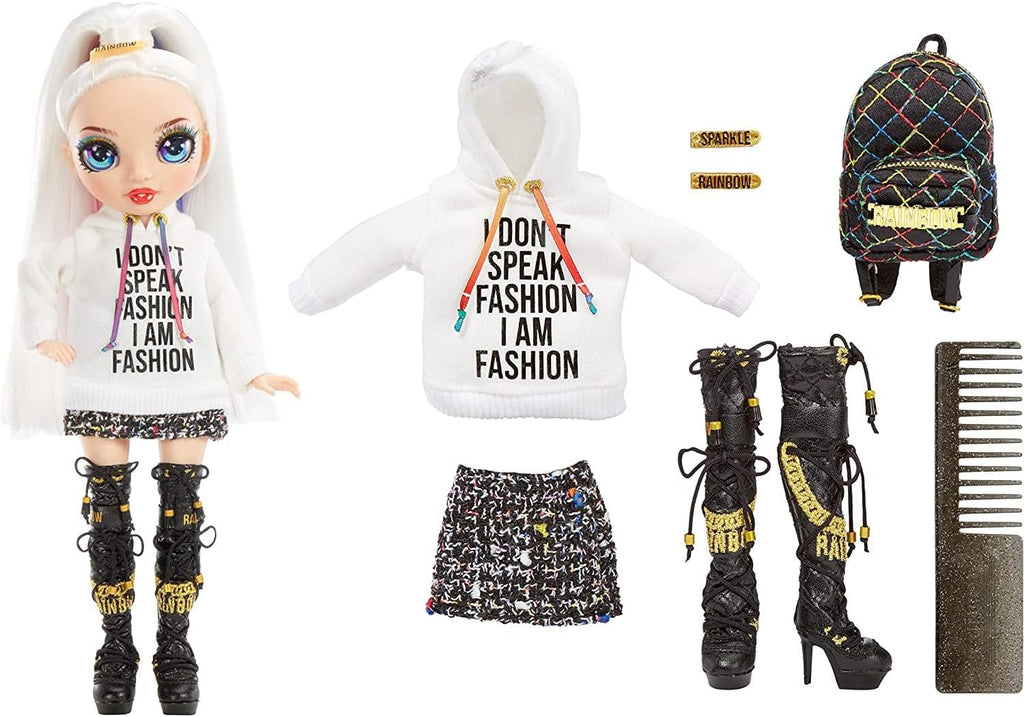 Rainbow High Jr High - Series 2 Amaya Rain - Muñeca de moda de 9 pulgadas con accesorios de diseño y mochila que abre y cierra. Gran regalo de juguete para niños de 6 a 12 años y coleccionistas
