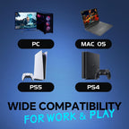 CHONCHOW Combo de teclado y mouse inalámbricos USB para juegos