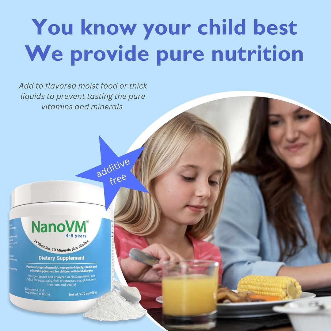 NanoVM 4-8 años, Multivitamínico para niños sin alérgenos, vitamina...
