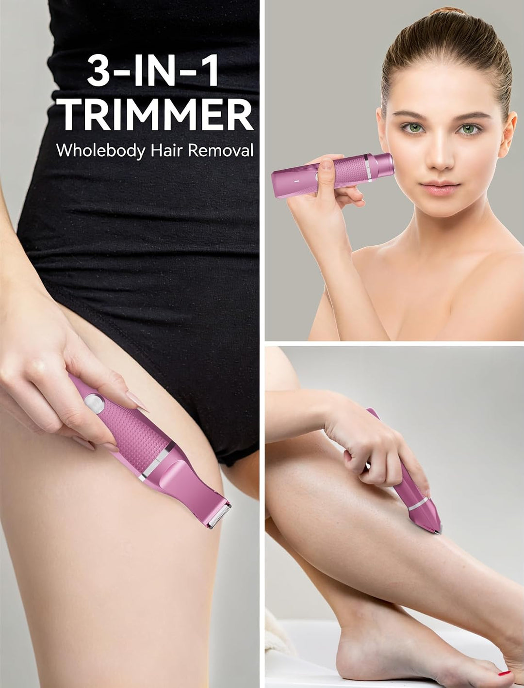Unibono Recortadora de pelo Pubic para mujer, recortadora de bikini...