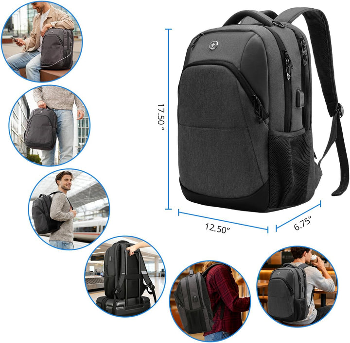Mochila de viaje Swissdigital Design de 16 pulgadas para laptop de...