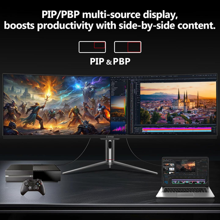 Z-Edge 5K Monitor curvado para juegos de 49 pulgadas, computadora u...