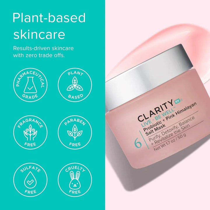 ClarityRx Live + Be Well Probiotic + Mascarilla facial de sal rosa...
