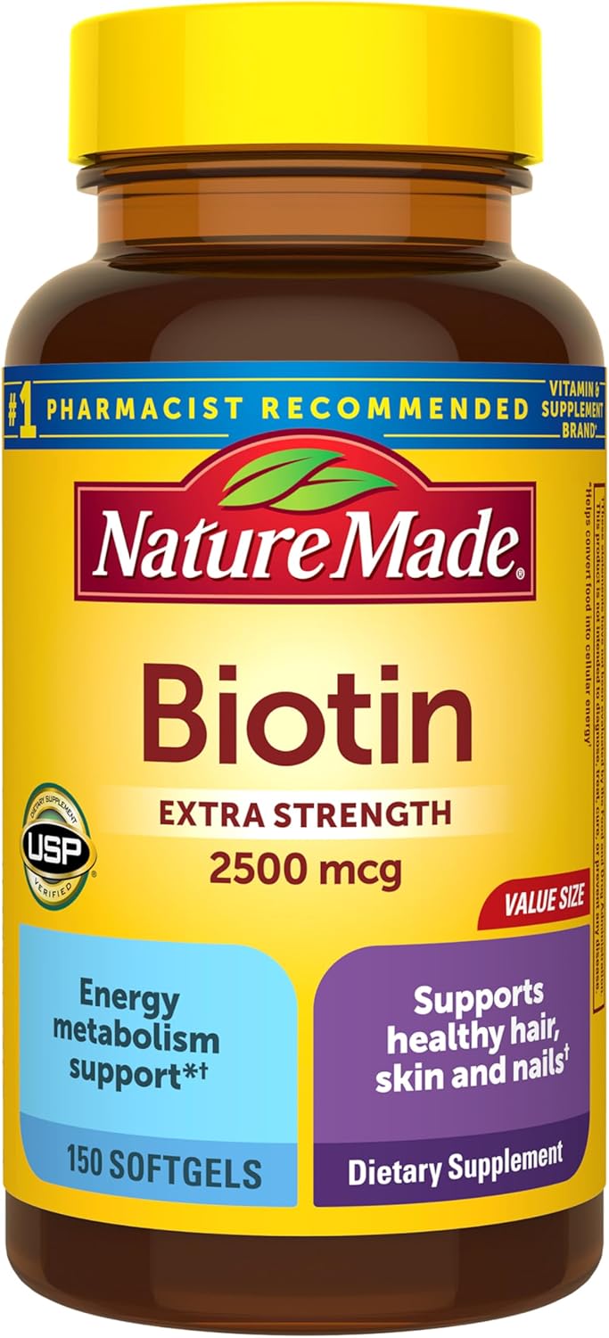 Nature Made Biotina 2500 mcg extra fuerte, suplementos de biotina q...