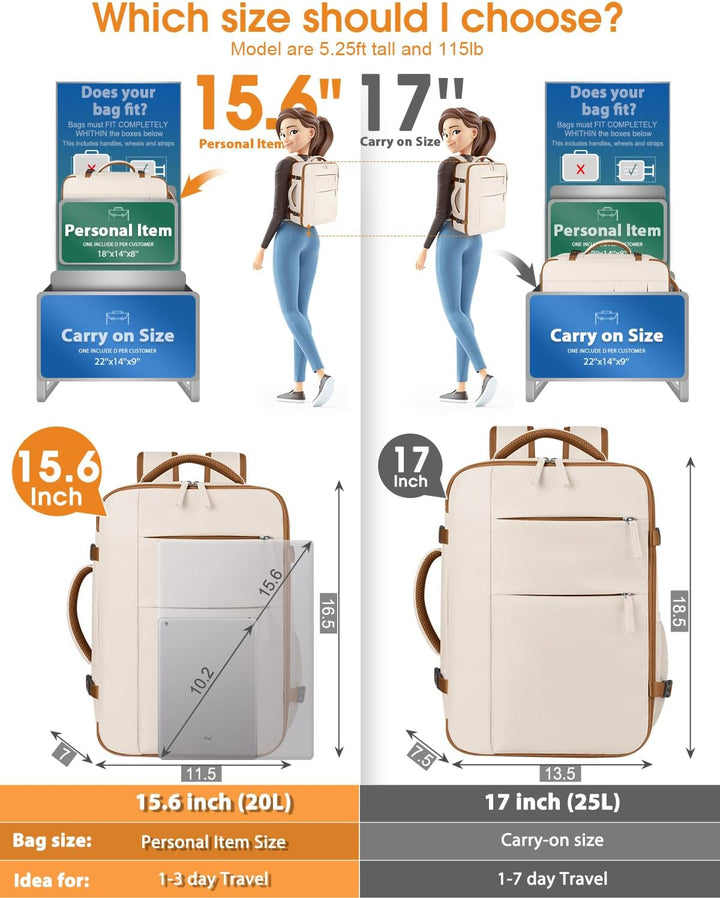 Capolo Mochila de viaje para mujeres y hombres, mochila impermeable...
