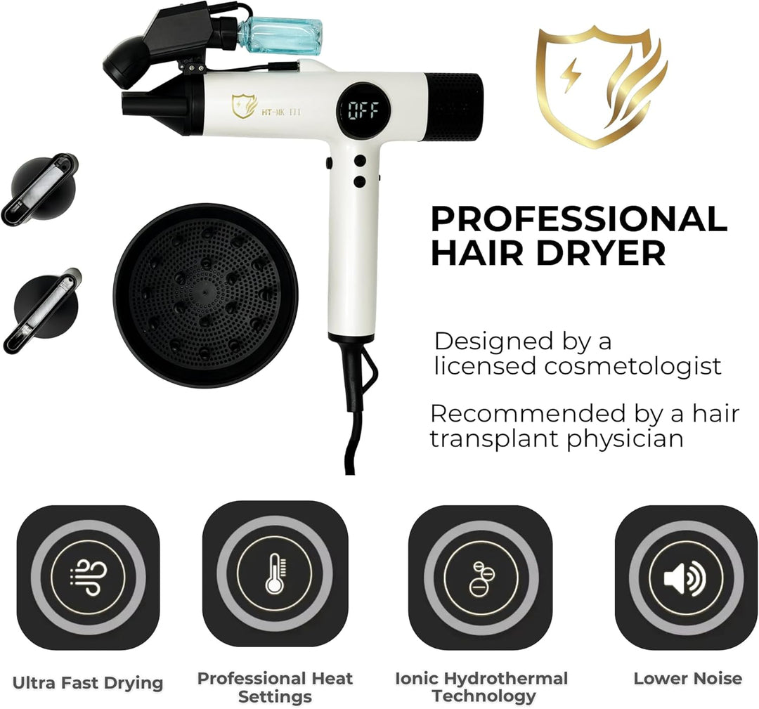 Secador de pelo profesional Hydra Turbo Mark 3 (blanco suave)